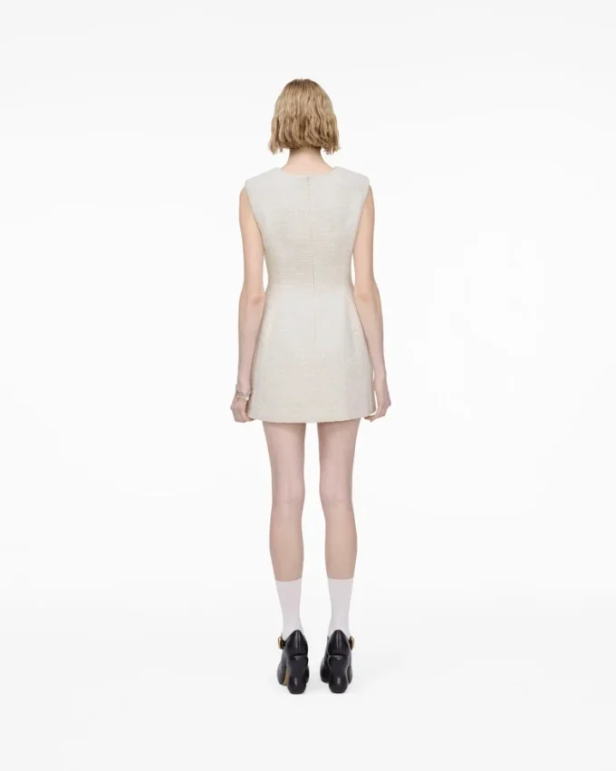 Vestido escultural de tweed