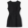 Vestido escultural de tweed