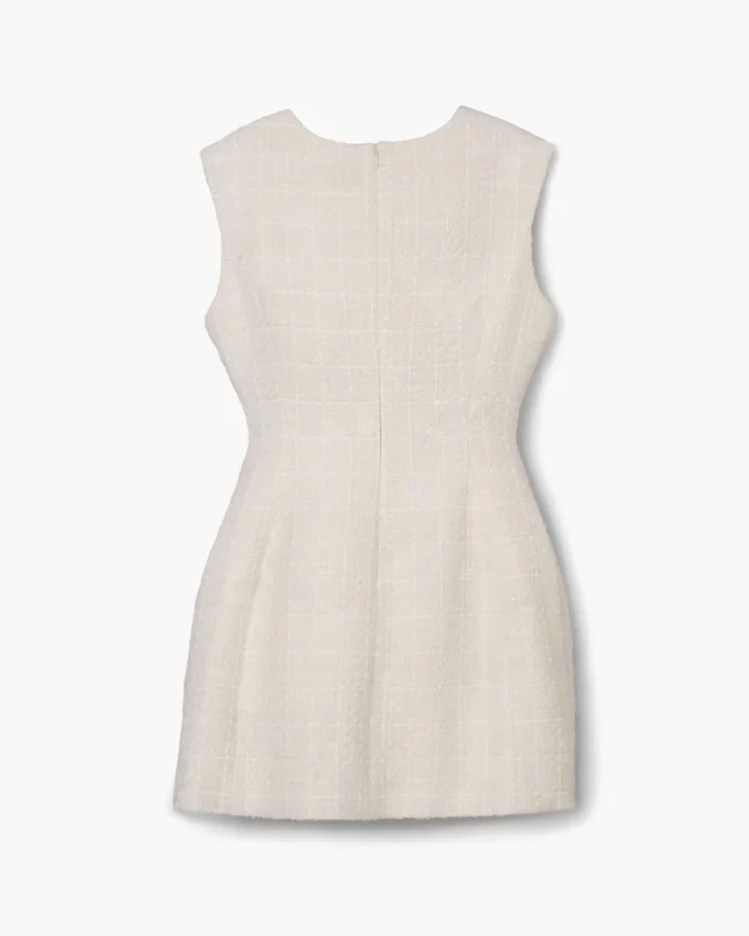 Vestido escultural de tweed