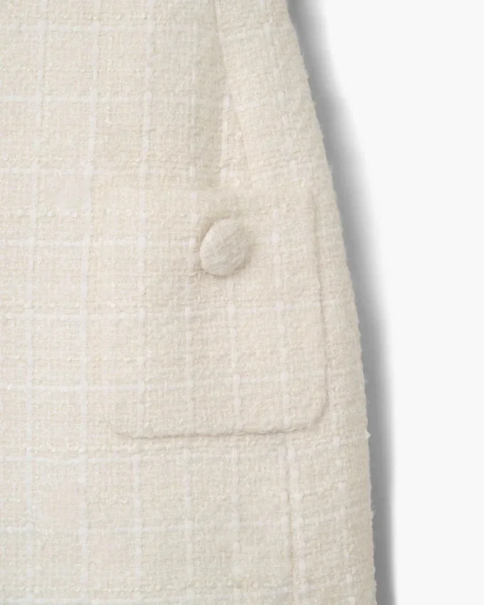 Vestido escultural de tweed