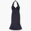 Vestido halter esculpido de satén Vestido halter esculpido de satén