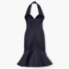 Vestido halter esculpido de satén Vestido halter esculpido de satén