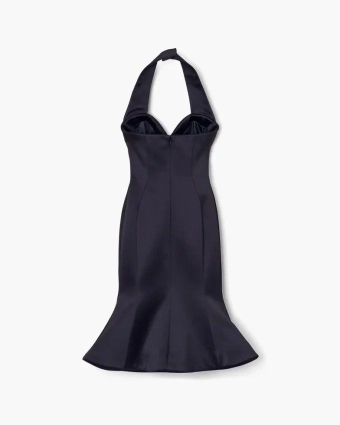 Vestido halter esculpido de satén Vestido halter esculpido de satén