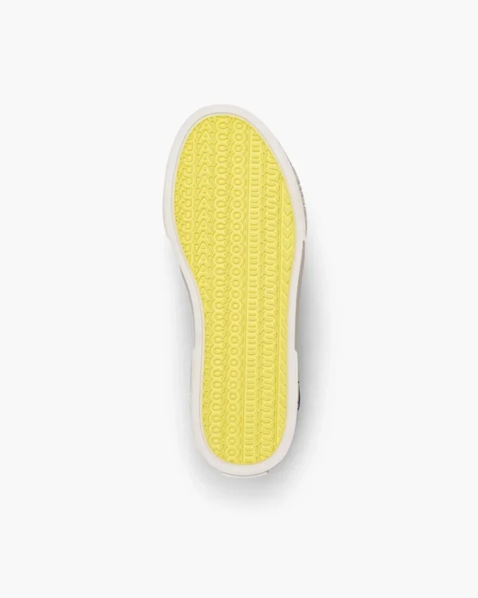 Zapatillas altas de denim con margaritas de lentejuelas