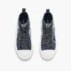 Zapatillas altas de denim rasgado y reparado Zapatillas altas de denim rasgado y reparado
